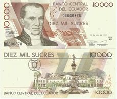 Ecuador 10000 Sucres 1999. UNC 10.000 Sucres - Ecuador