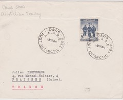 ANTARCTIQUE TERRITOIRE AUSTRALIEN  1964 LETTRE DE CAMP DAVIS - Storia Postale