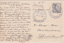 SUEDE 1952 LETTRE DU CERCLE POLAIRE - 1930- ... Franqueo II