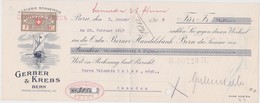 SUISSE 1919 EFFET DE CHANGE ILLUSTRE  DE BERNE  THEME VOILIER - Fiscaux