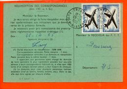 29 Timbre D'aviation - Réexpédition Des Correspondances - Tréboul-Douarnenez Année 1965  (entiers Postaux ) - Tréboul