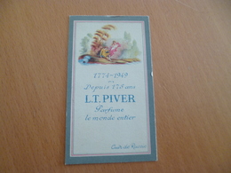 Carte Parfumée Pub Piver L.T. Cuir De Russie - Oud (tot 1960)