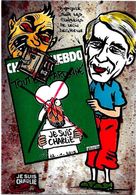 CPM Hergé Tintin Satirique Caricature Tirage Limité 30 Exemplaires Numérotés Orgue De Barbarie Charlie Hebdo - Comicfiguren