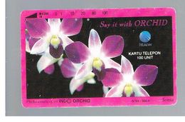 INDONESIA - TELKOM  - FLOWERS: ORCHID, SONIA - USED - RIF. 10377 - Fleurs