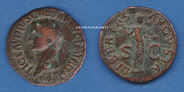 CLAUDIUS CLAUDE TYPE AS  COPPER  DATE 50-54  ROME GOOD/VERY GOOD CONDITION TB+ PLEASE SEE SCAN - The Julio-Claudians (27 BC To 69 AD)