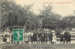 Delcampe - - Vendee - Ref-E502- Lucon - Luçon - Bassin Au Jardin Public - Fontaine - Fontaines - Enfants - Carte Bon Etat - - Lucon
