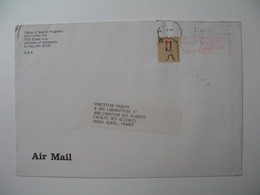 Lettre Perforé    Perfin   U Of M   University Of Minnesota  Office Special Programs  By Air Mail To France 1985 - Zähnungen (Perfins)