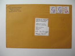 Lettre Perforé    Perfin   W University Of Winconsin-Madisson Department Of Food Safety To France   1986 - Zähnungen (Perfins)
