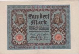 ALLEMAGNE 1920 REICHSBANKNOTE  100 MARK - 100 Mark