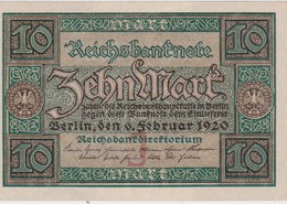 ALLEMAGNE 1920 REICHSBANKNOTE  10 MARK - 10 Mark