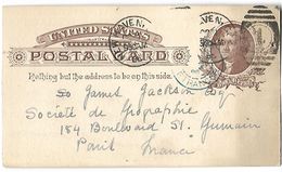 U.S.A     Entier Postal Du  16  12 1886  De New Haven  Vers Paris - 1901-20
