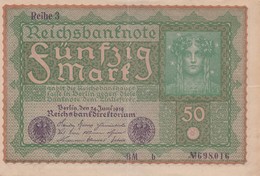 ALLEMAGNE 1919 REICHSBANKNOTE  50 MARK - 50 Mark