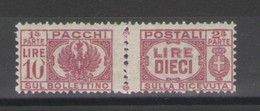 LUOGOTENENZA 1946 PACCHI POSTALI 10 LIRE ** MNH - Pacchi Postali