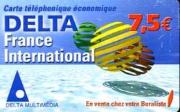 Télécarte Delta France International 7,5€ - Opérateurs Télécom