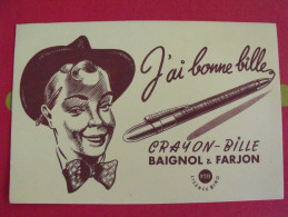 Buvard Baignol & Farjon Crayon Bille . Vers 1950 - Papierwaren