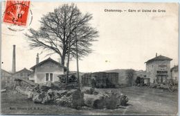 38 - CHATONNAY - Gare Et Usine De Grès - Châtonnay