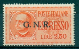 REGNO 1943-44  RSI ESPRESSO 2,50 ARANCIO G.N.R.  TIRATURA BRESCIA - Posta Espresso