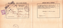 Taxe 37 Sur Avis De Colis Postal De Chalon-sur-Saône à Montceau-les-Mines (1931) - 1859-1959 Brieven & Documenten