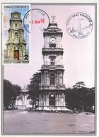 TURQUIE,TURKEI TURKEY HISTORIC CLOCK TOWERS DOLMABAHCE FIRST DAY POSTCARD - Lettres & Documents