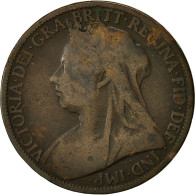 Monnaie, Grande-Bretagne, Victoria, Penny, 1900, B+, Bronze, KM:790 - D. 1 Penny