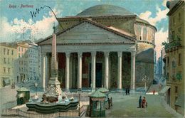 Italie Italia Lazio Roma Rome Panthéon Superbe Carte Animée Couleur - Pantheon