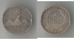 GUATEMALA  1/4  REAL 1896 ARGENT - Guatemala