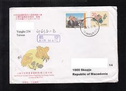 COVER / TAIWAN AIR MAIL MACEDONIA ** - Poste Aérienne