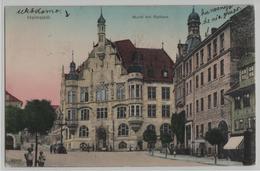 Helmstedt - Markt Mit Rathaus, Belebt - Helmstedt