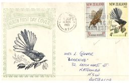 (999) New Zealand - FDC Cover Birds 1965 - FDC