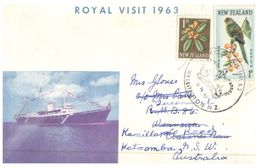 (999) New Zealand - FDC Cover 1963  Royal Visit - FDC