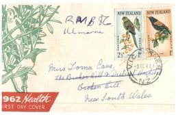 (999) New Zealand - FDC Cover Birds 1962 - FDC