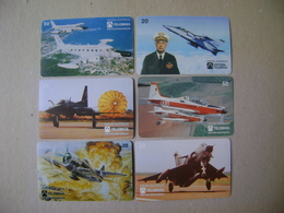 10 TELEPHONE CARDS OF AIRPLANE (BRAZIL) - Avions