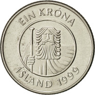 Iceland, Krona, 1999, TTB, Nickel Plated Steel, KM:27A - Iceland