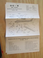 Rare : NOTICE DE MONTAGE Années 60 Pour Maquette Plastique MARQUE INCONNUE : DC-8 1/208e - Airplanes