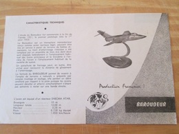 Rare : NOTICE DE MONTAGE Années 60 Pour Maquette Plastique AEROS : BAROUDEUR - Avions