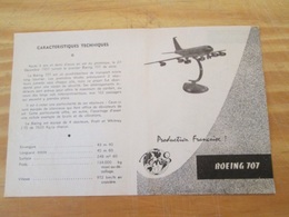 Rare : NOTICE DE MONTAGE Années 60 Pour Maquette Plastique AEROS : BOEING 707 - Airplanes