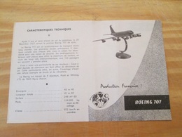 Rare : NOTICE DE MONTAGE Années 60 Pour Maquette Plastique AEROS : BOEING 707 - Vliegtuigen