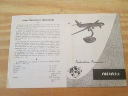 Rare : NOTICE DE MONTAGE Années 60 Pour Maquette Plastique AEROS : CARAVELLE - Aviones