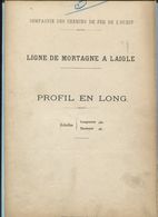 Chemins De Fer De L’Ouest Ligne De Mortagne à Laigle Profil En Long, 1884 - Europe