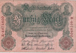 ALLEMAGNE 1910 REICHSBANKNOTE 50 MARK - 50 Mark