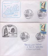 Lettres Avec Cachet Temporaire 33 Bordeaux Cutty Sark Les Grands Voiliers 22 Juil. 90, Avec Griffes - Schiffspost