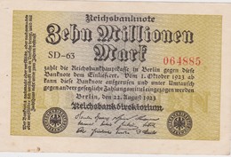 ALLEMAGNE 1923 REICHSBANKNOTE 10 MILLIONEN MARK - 10 Millionen Mark