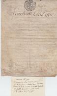 DOC 1752 - Doc. Adminis. - Papier Parchemin (240 X 172) - Estamp. Lorraine/Barrois - TB - ....-1700: Precursors