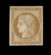 * N°1f - 10c Bistre - Réimpression - Signé Darteyre - TB - 1849-1850 Ceres