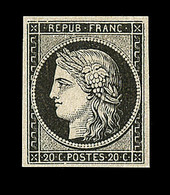 * N°3 - 20c Noir S/jaune - Signé - TB - 1849-1850 Cérès