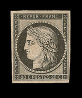 * N°3f - Réimpression Du 20c Noir - TB - 1849-1850 Ceres