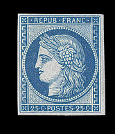 * N°4d - 25c Bleu - Réimpression - TB - 1849-1850 Cérès