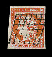 O N°5 - 40c Orange - Signé Brun - TB - 1849-1850 Ceres