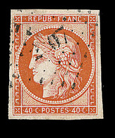 O N°5a - 40c Orange Vif - Signé Calves - TB - 1849-1850 Ceres