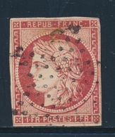 O N°6a - 1F Carmin Clair - Obl. Étoile Muette - Petites Marges - Signé Calves - TB - 1849-1850 Ceres